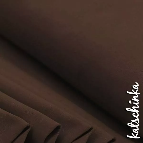 Bündchenstoff schokobraun als elastische Schlauchware Meterware