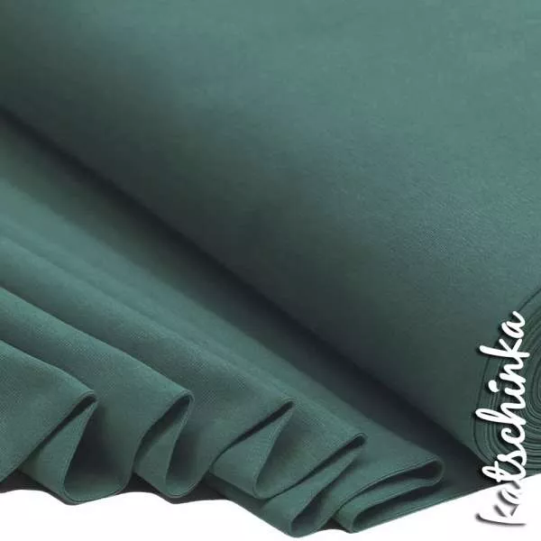 Bündchenstoff smaragd als elastische Schlauchware Meterware