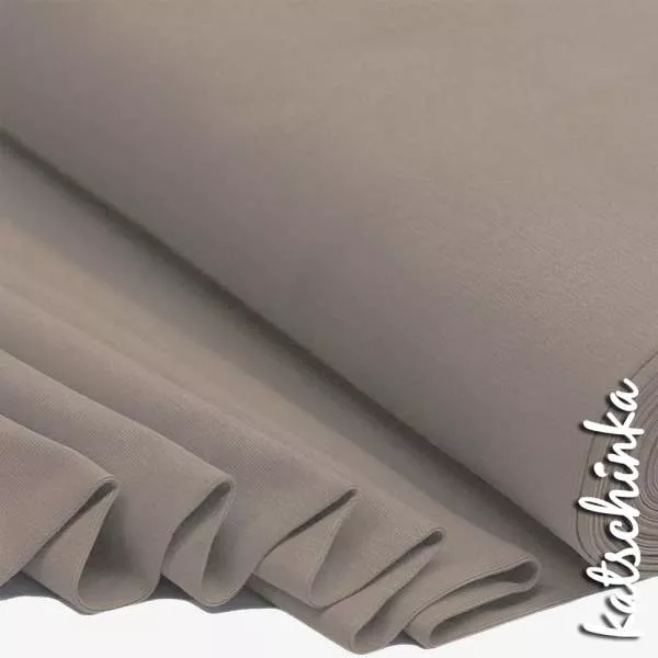 Bündchenstoff taupe als elastische Schlauchware Meterware