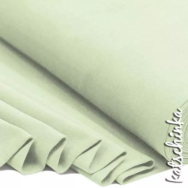 Bündchenstoff vintage grün als elastische Schlauchware Meterware