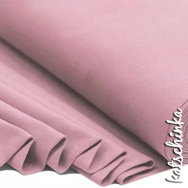 Bündchenstoff vintage rosa als elastische Schlauchware Meterware