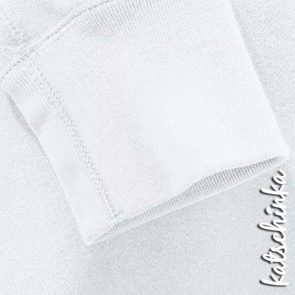 Bündchenstoff weiß 110 – elastische Schlauchware als Meterware