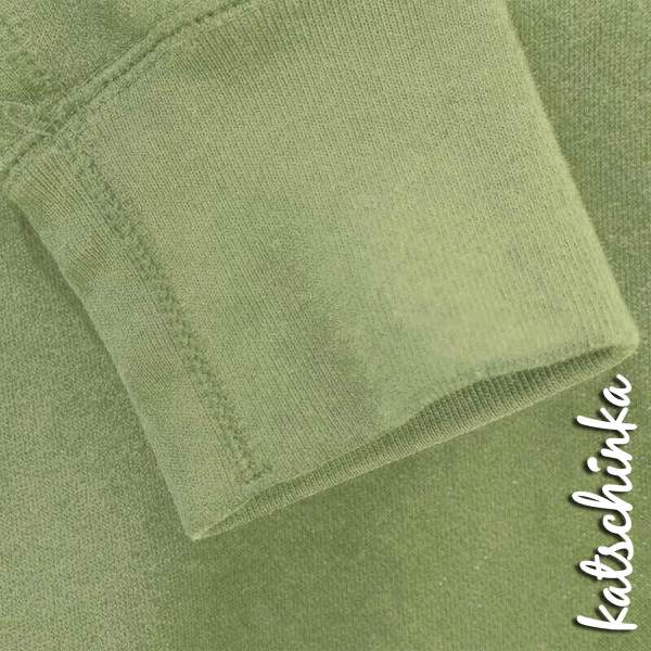 Bündchenstoff zartes olive als formstabile Schlauchware