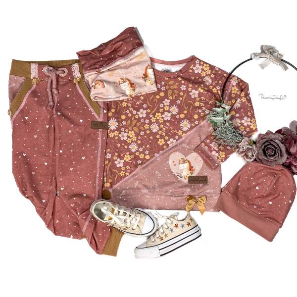 Bio Sommersweat #Boho Dots & Hearts jeansoptik