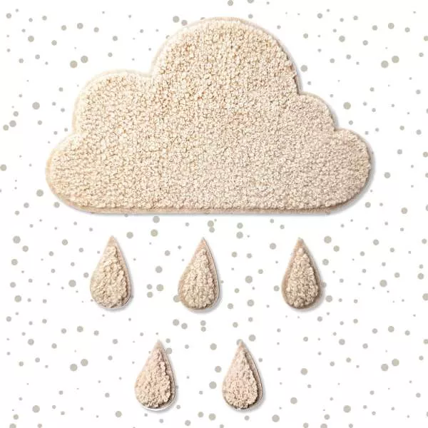 Loop-Patch / Chenille-Patch Regen Wolke