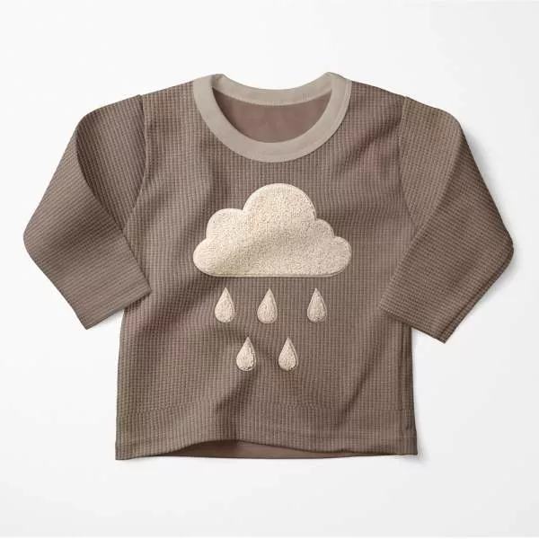 Loop-Patch / Chenille-Patch Regen Wolke