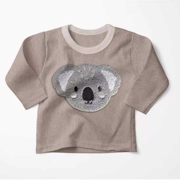 Aufgebügeltes Chenille-Patch koala auf Pullover