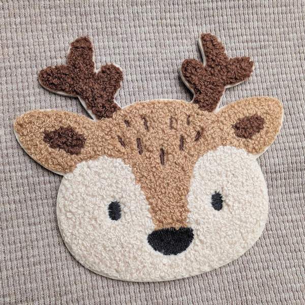 Loop-Patch Reh aus Chenille für Kleidung und DIY