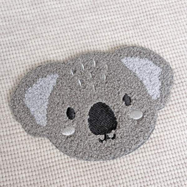Loop-Patch koala aus Chenille für Kleidung und DIY