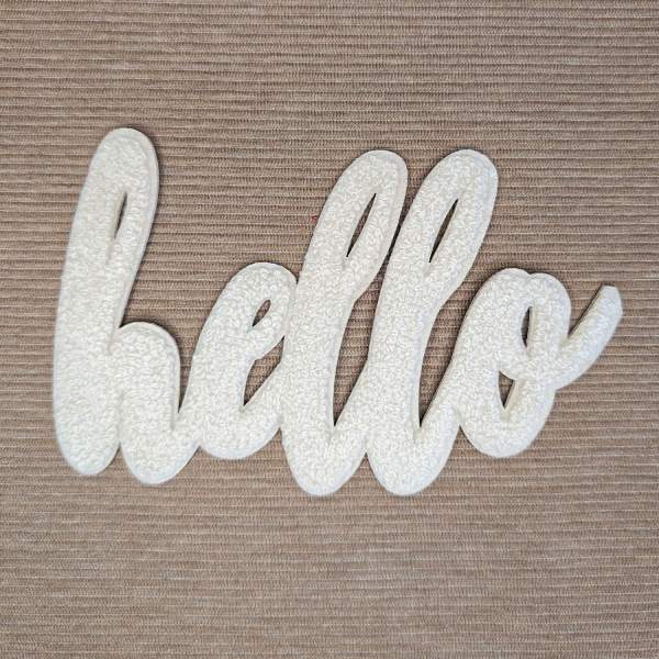 Loop-Patch / Chenille-Patch hello