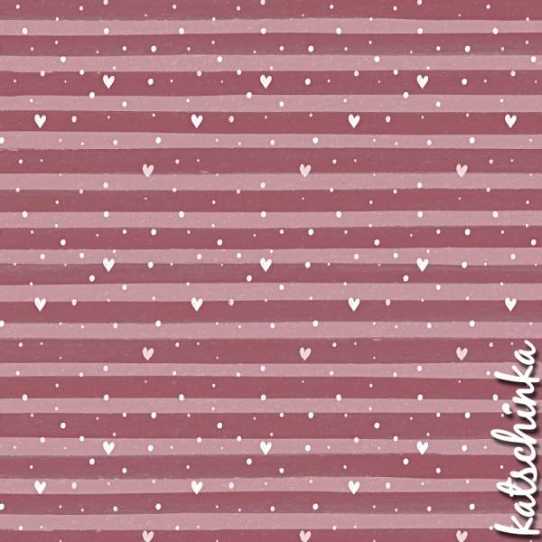 Bio Sommersweat #Dots & Hearts Stripes