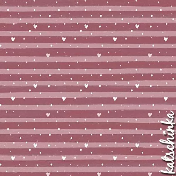 Bio Sommersweat #Dots & Hearts Stripes