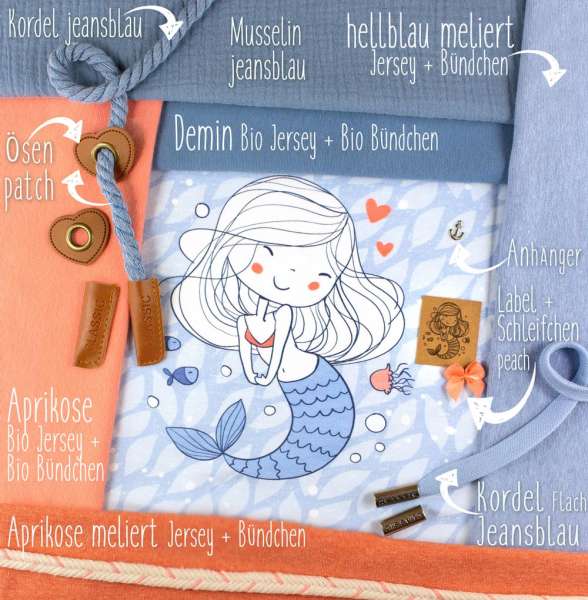 Bio Jersey Stoff Ahoi Girls Panel – Kinderjersey Meterware