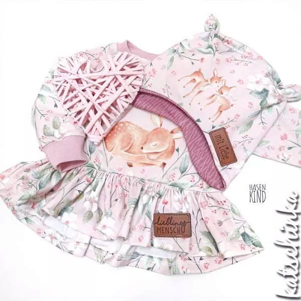 Bio Jersey Stoff Hidden Deer Panel – Kinderjersey Meterware