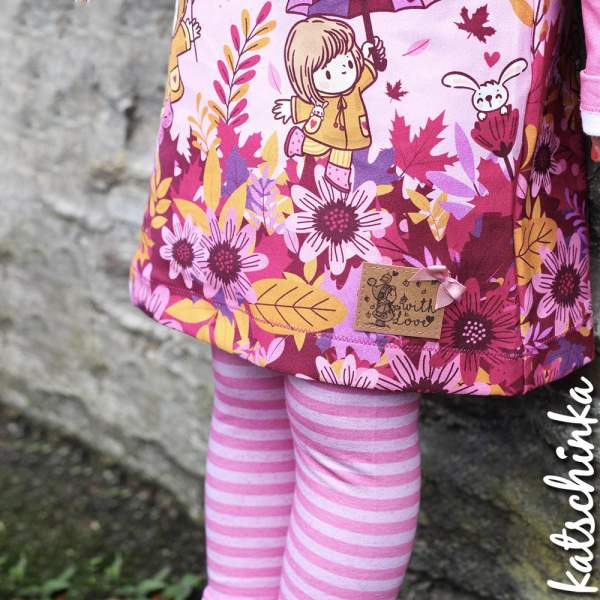 Bio Sommersweat #Ringel Berryrose Kombi