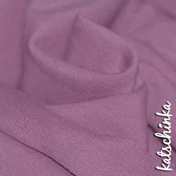 Sommersweat Stoff altflieder nude als Meterware – elastischer French Terry Sweatstoff