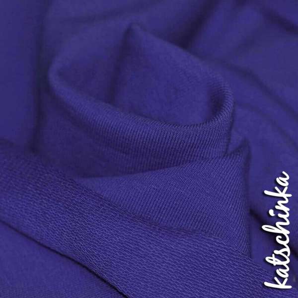 Sommersweat Stoff kobalt als Meterware – elastischer French Terry Sweatstoff