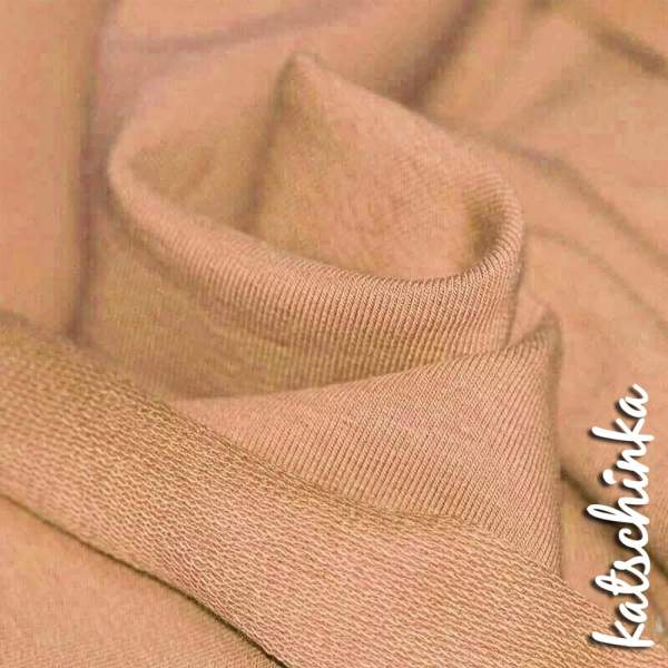 Sommersweat Stoff orange new als Meterware – elastischer French Terry Sweatstoff