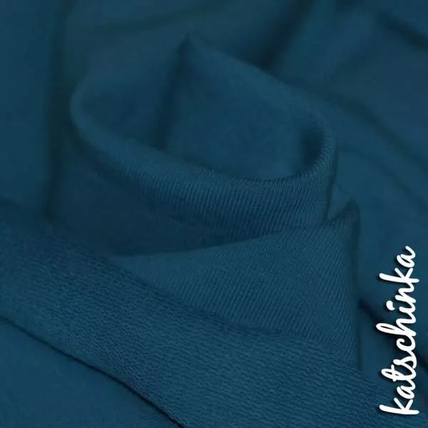 Sommersweat Stoff baby hellblau als Meterware – elastischer French Terry Sweatstoff