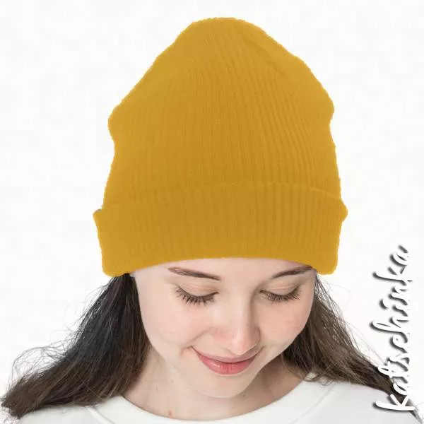Grobstrick Bündchen schwarz als Schlauchware, geripptes Hipster Bündchen für Pullover, Hosen und Mützen