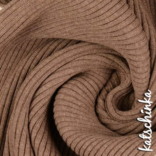Grobstrick Bündchen schwarz als Schlauchware, geripptes Hipster Bündchen für Pullover, Hosen und Mützen