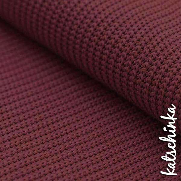 Big Knit Baumwolle Grobstrickstoff bordeaux 772 Grobstrick Strickstoff Meterware
