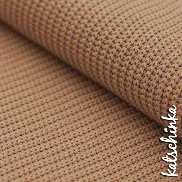 Big Knit Baumwolle Grobstrickstoff camel 518 Grobstrick Strickstoff Meterware
