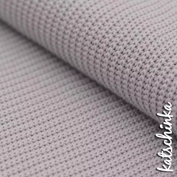 Big Knit Baumwolle Grobstrickstoff hellgrau 508 Grobstrick Strickstoff Meterware