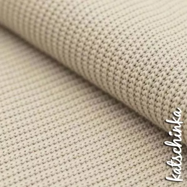 Big Knit Baumwolle Grobstrickstoff new hellbeige 512 Grobstrick Strickstoff Meterware