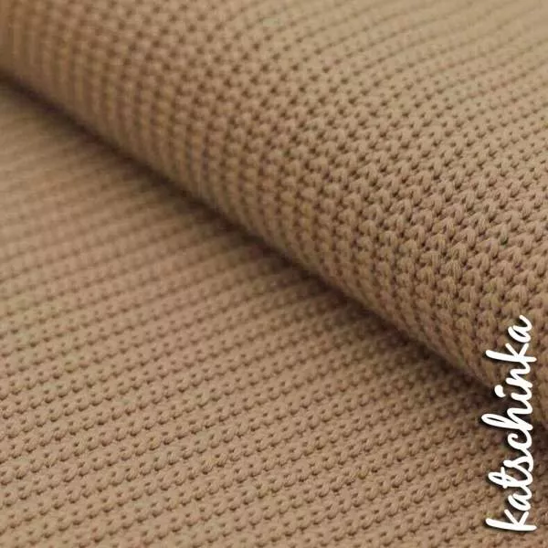 Big Knit Baumwolle Grobstrickstoff kakao 525 Grobstrick Strickstoff Meterware