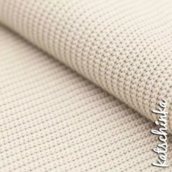 Big Knit Baumwolle Grobstrickstoff naturellbeige 521 Grobstrick Strickstoff Meterware