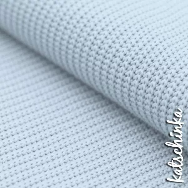 Big Knit Baumwolle Grobstrickstoff pastellblau 630 Grobstrick Strickstoff Meterware