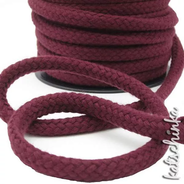 Kordel rund 10 mm bordeaux
