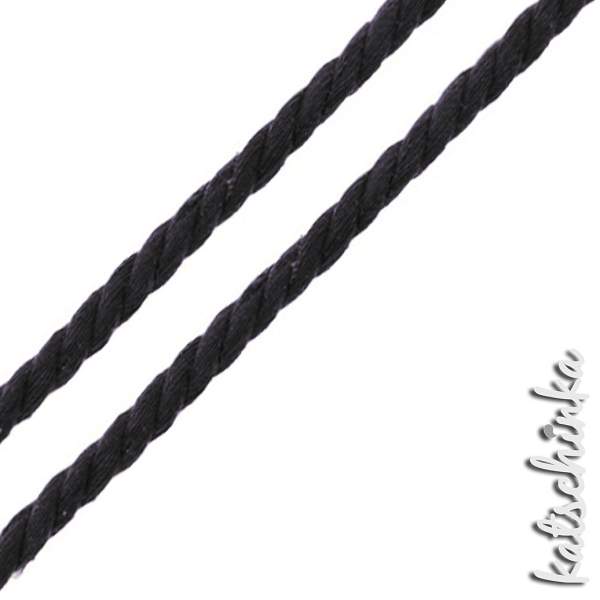 Gedrehte #Kordel rund 10 mm schwarz