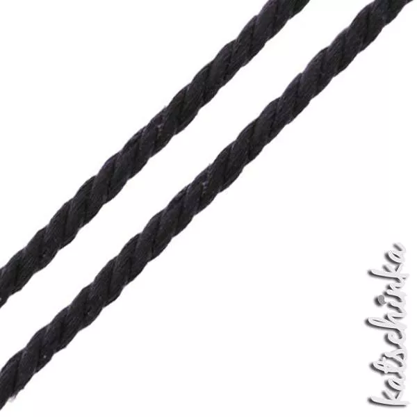 Gedrehte #Kordel rund 10 mm schwarz