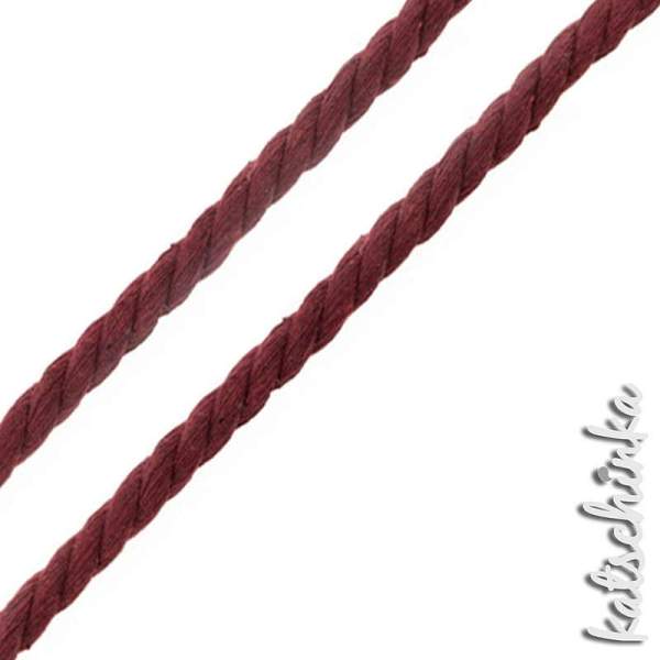 Gedrehte #Kordel rund 10 mm bordeaux