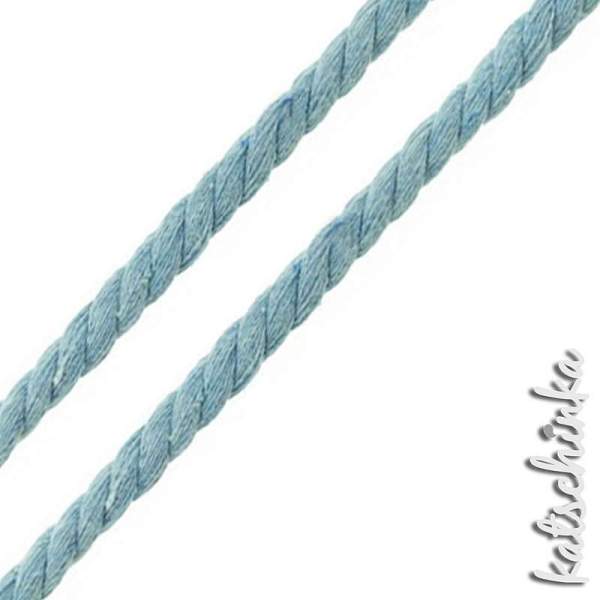 Gedrehte #Kordel rund 10 mm jeansblau, hellblau