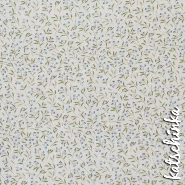 Musselin - Blaubeerpflanze 4664 | 100% Baumwolle | Musselinstoff | Double Gauze | Musselintuch