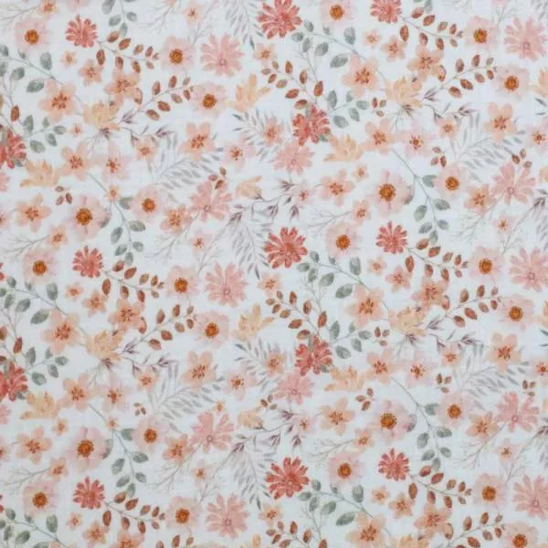 Musselin Pastell Blume peach 322