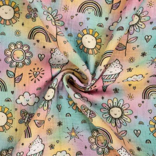 Musselin Double Gauze | Icecream Summer