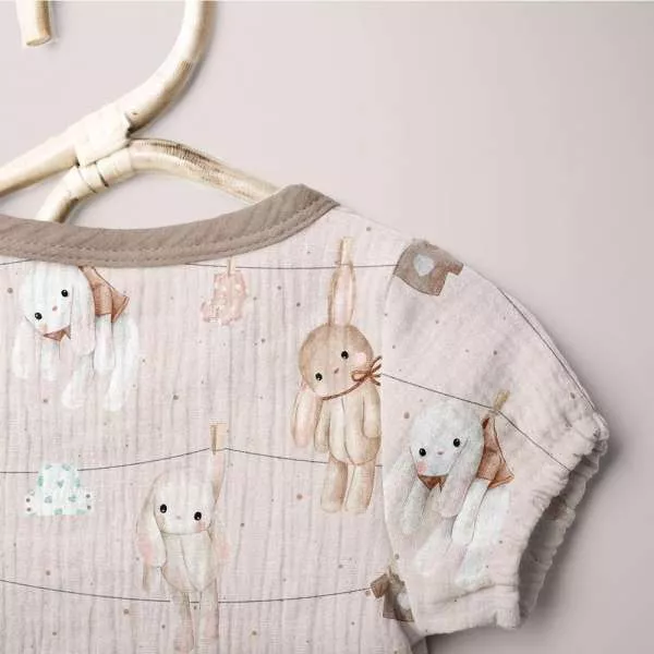 Musselin Hanging Bunny | 100% Baumwolle | Musselinstoff | Double Gauze | Musselintuch