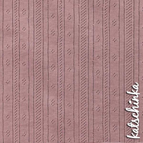 Pointelle Feinstrick Jersey altrosa 1609 | Meterware zum nähen