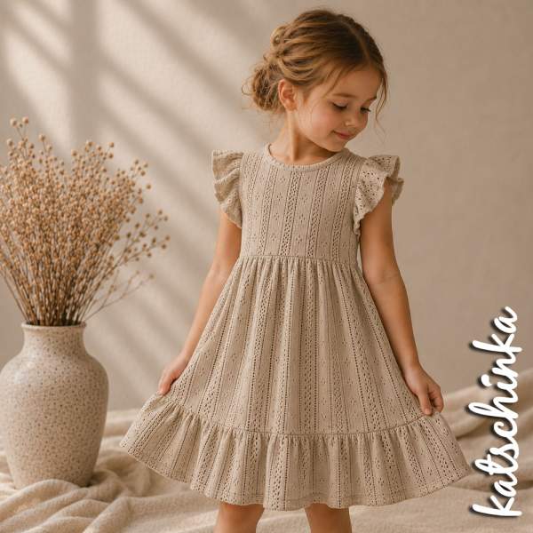 Pointelle Feinstrick Jersey dunkelbeige 1619 | Meterware zum nähen