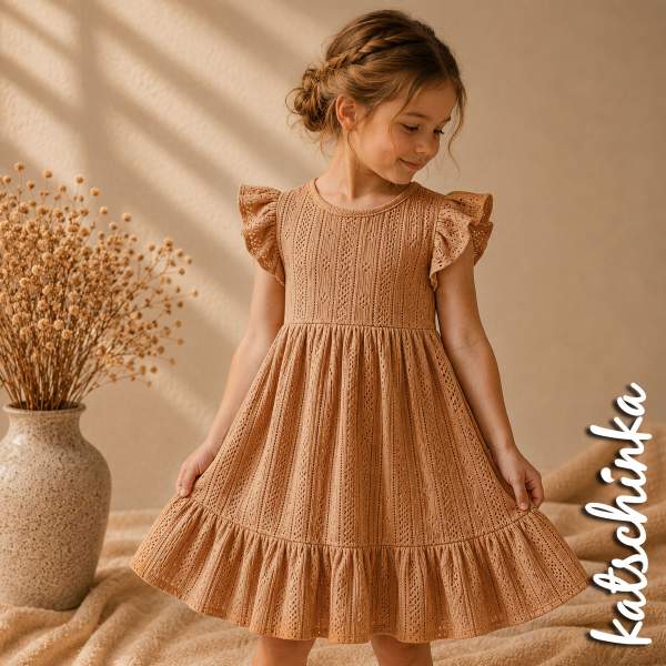 Pointelle Feinstrick Jersey peach 1626 | Meterware zum nähen