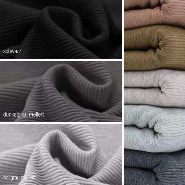 STOFFMUSTER - Rippjersey Ottoman