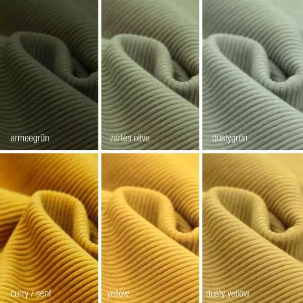STOFFMUSTER - Rippjersey Ottoman