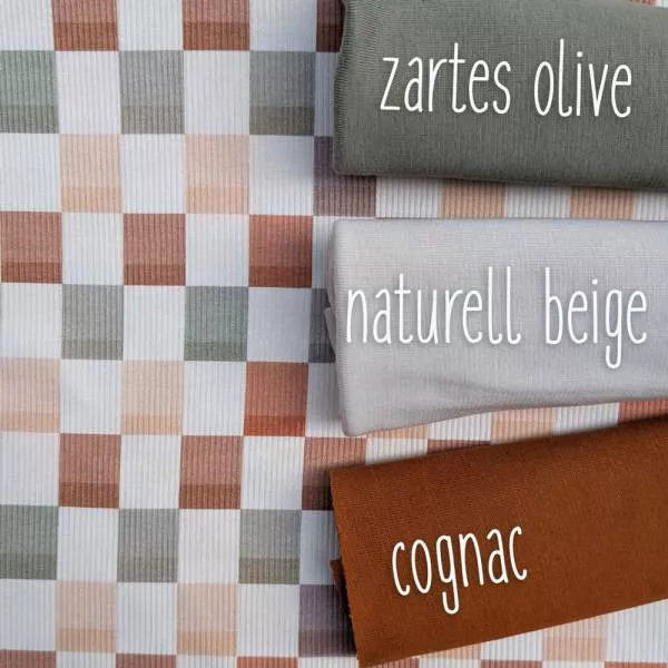 Ribjersey Blöcke-Karo 129 schmale Rippen