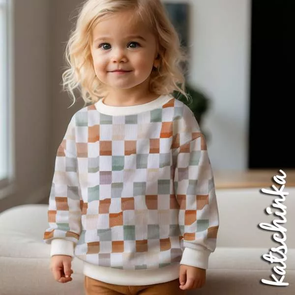 Ribjersey Blöcke-Karo 129 schmale Rippen