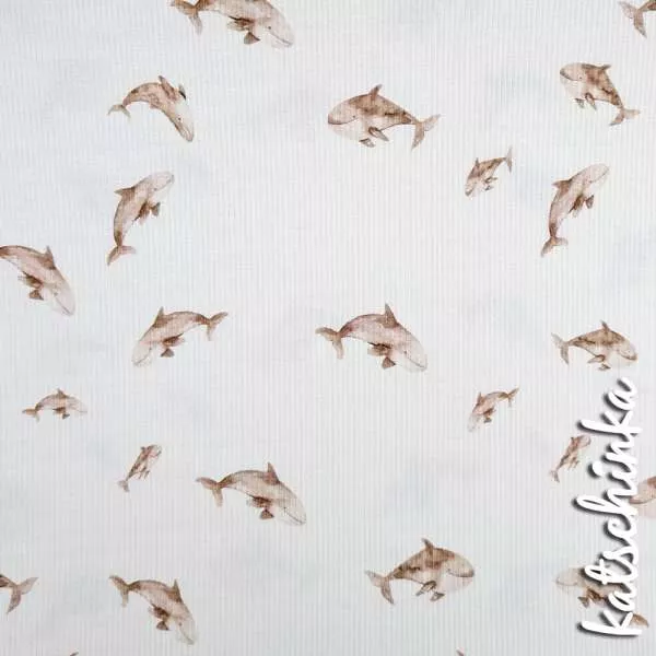 Ribjersey Orca Wale beige 7134 schmale Rippen