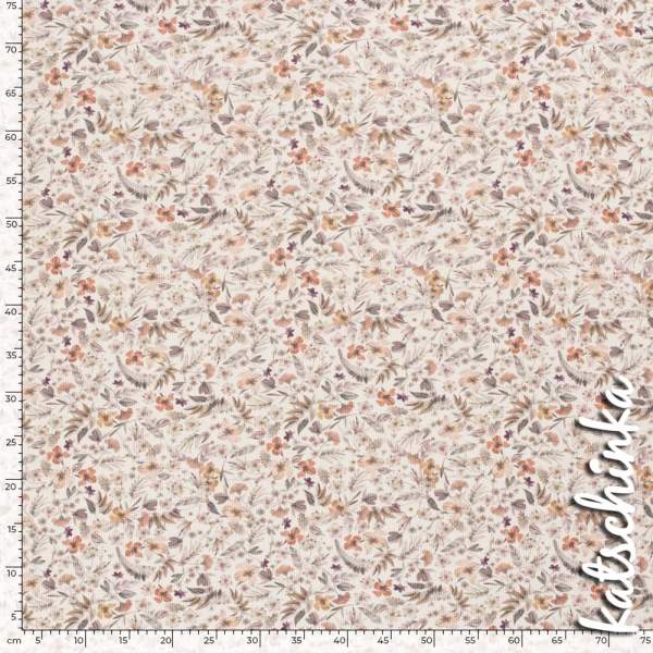 Ribjersey zarte Blumen 1726 schmale Rippen
